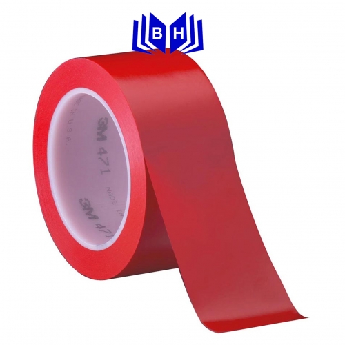 Băng dính dán nền đỏ 5cm 18m.