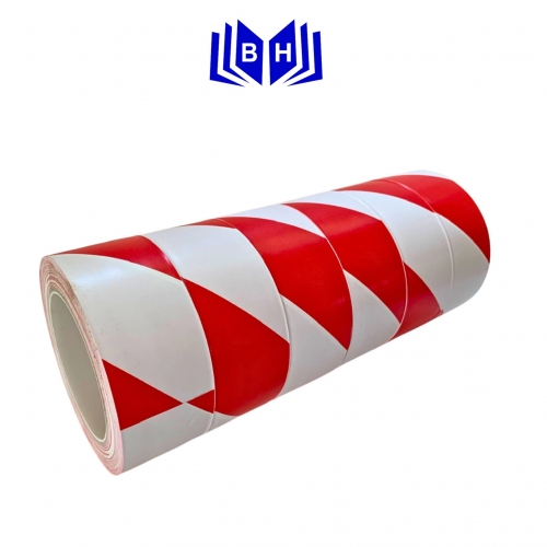 Băng dính dán nền trắng đỏ 5cm 18m