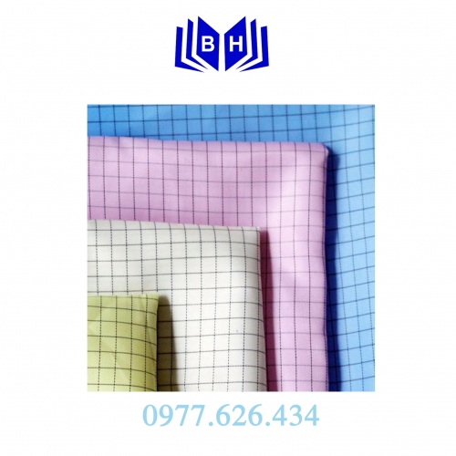 Vải tĩnh điện kẻ caro các màu