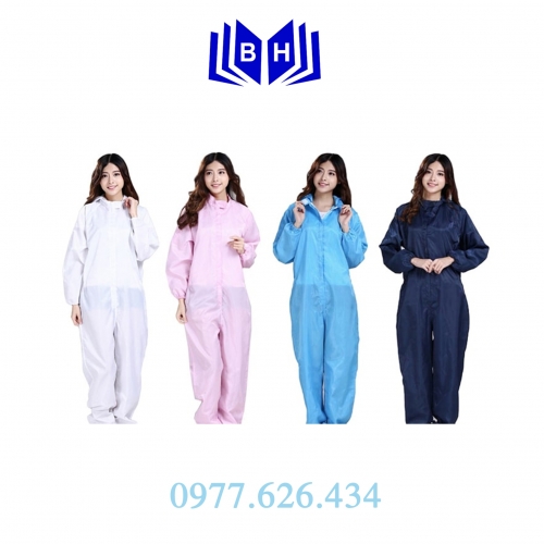 Áo tĩnh điện liền quần không mũ
