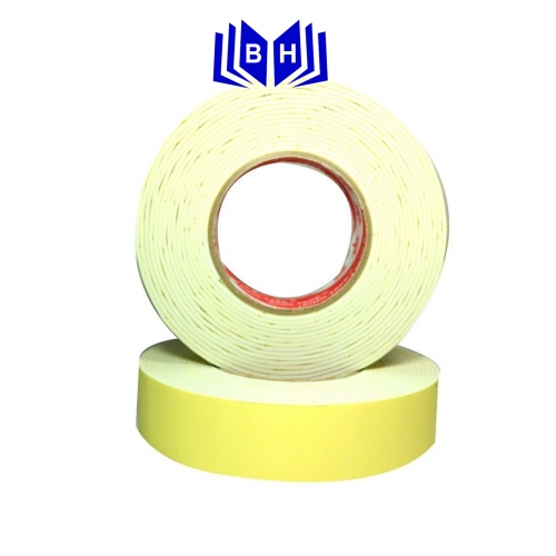 Băng dính xốp vàng 2.5cm.